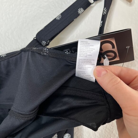 Coco Reef Womens Plus Size 22W/44DD Navy Polka Dot Tankini Top Swimsuit - Picture 6 of 9